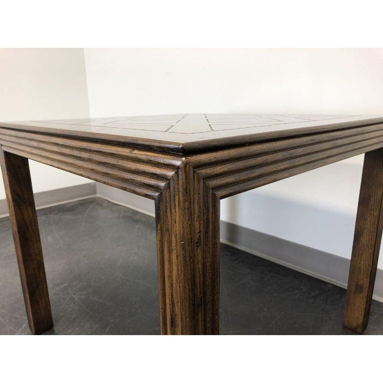 HENREDON Artefacts Campaign Style Square Accent Table For Sale at 1stDibs