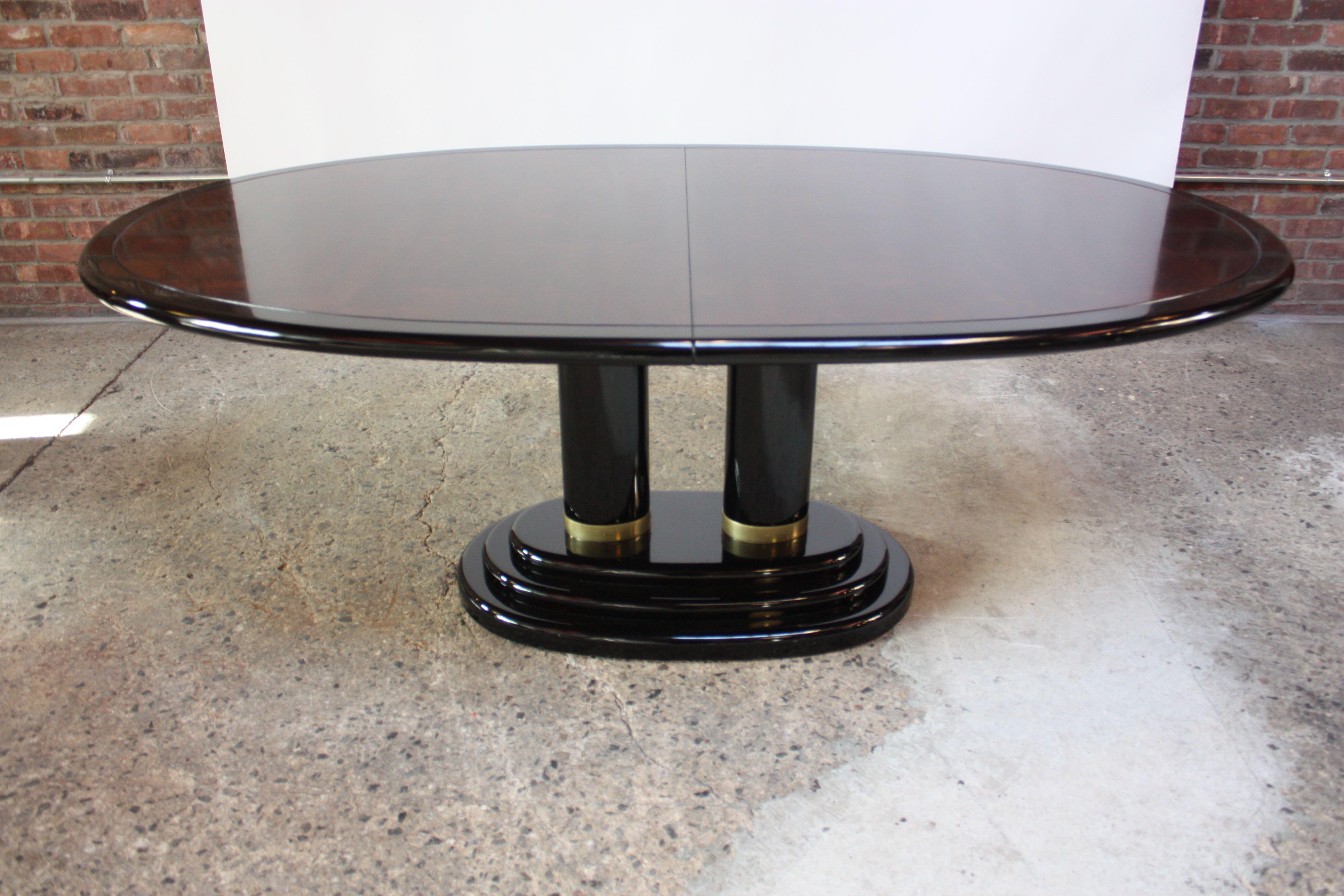 black lacquer dining room set