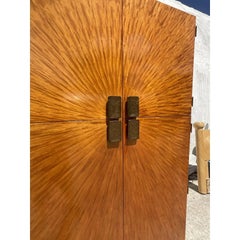 Vintage Henredon Bookmatched Burl Wood Arbus Armoire