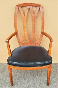 Vintage Henredon Burl Armchair Dining Desk Chair