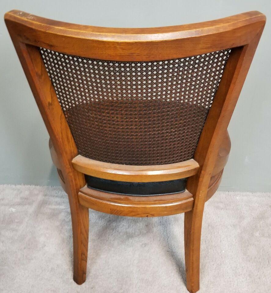 Caning Vintage HENREDON Cane Back Dining Desk Chair 1970's Model 28-5001 For Sale