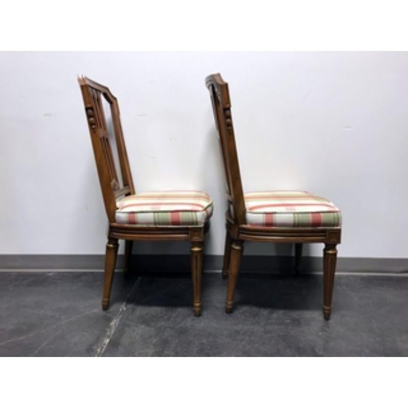 American HENREDON Capri Mid Century Italian Neoclassical Dining Side Chairs - Pair