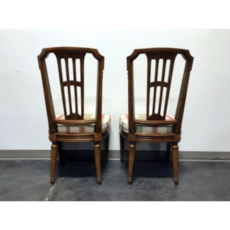 HENREDON Capri Mid Century Italian Neoclassical Dining Side Chairs - Pair In Good Condition In Charlotte, NC