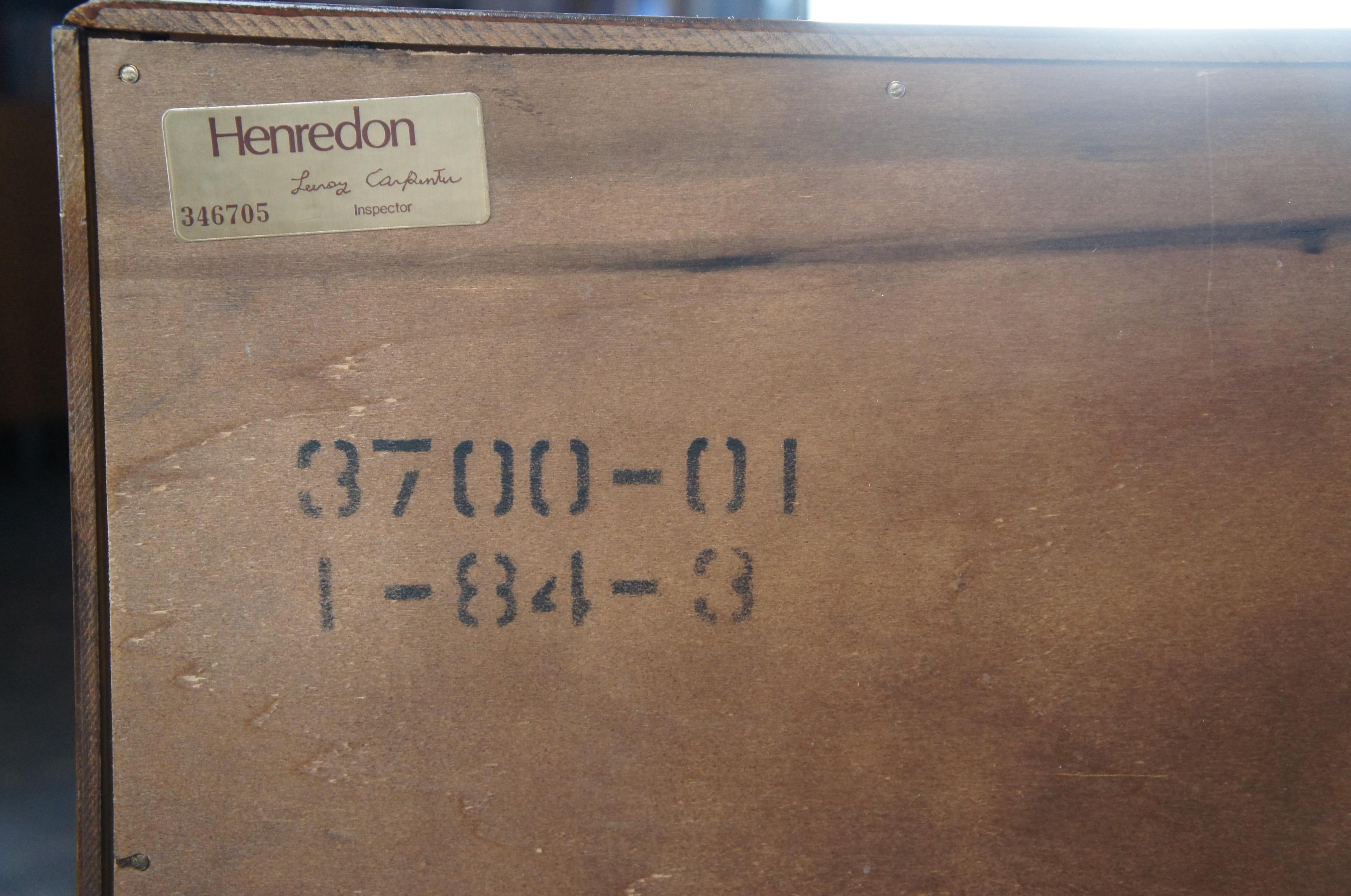 Vintage Henredon English Chippendale Style Mahogany 9 Drawer Double Dresser 3700 6