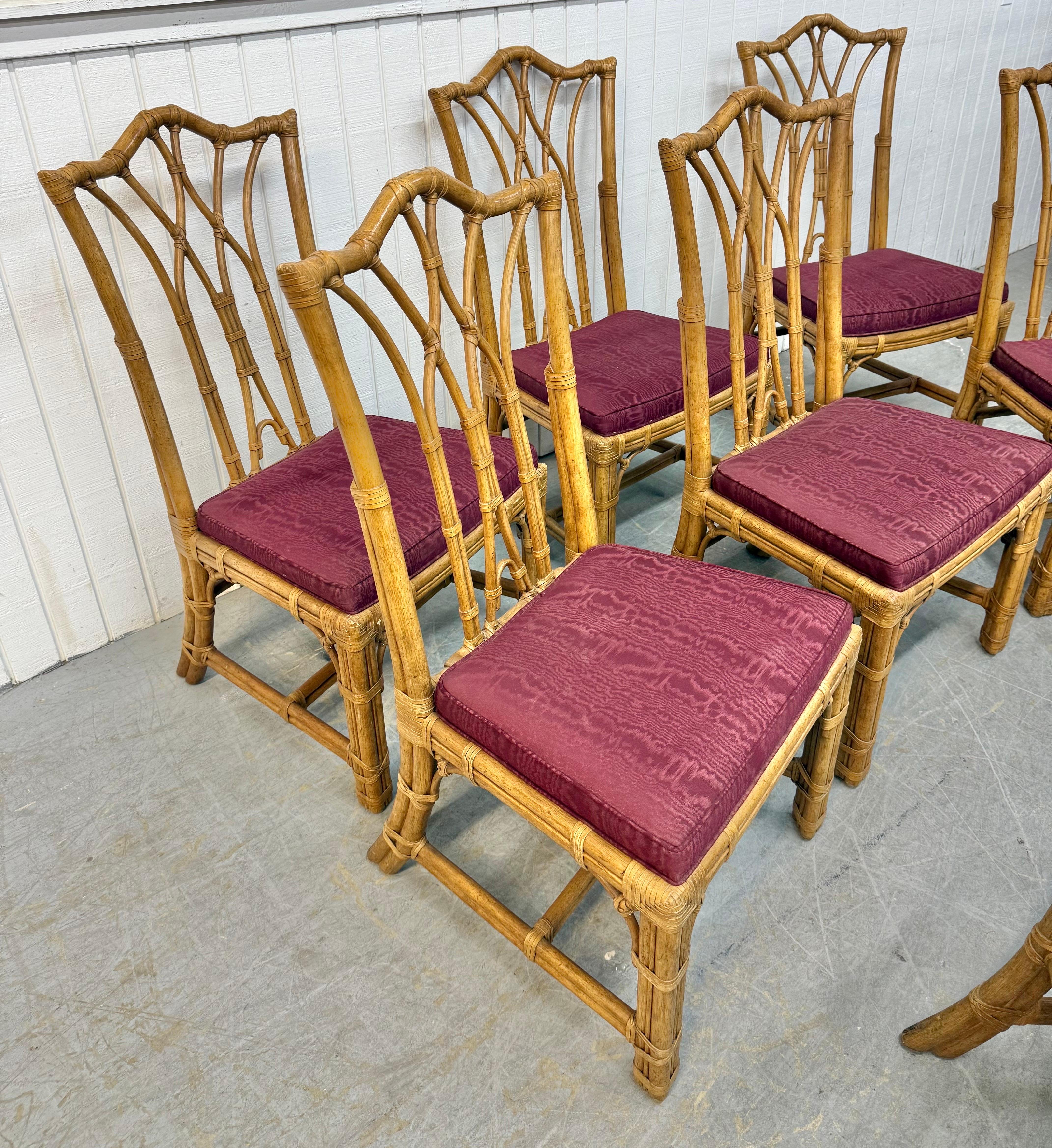 Vintage Henredon Faux Bamboo Esszimmerstühle - Satz von 8 im Zustand ��„Gut“ im Angebot in Clarksboro, NJ