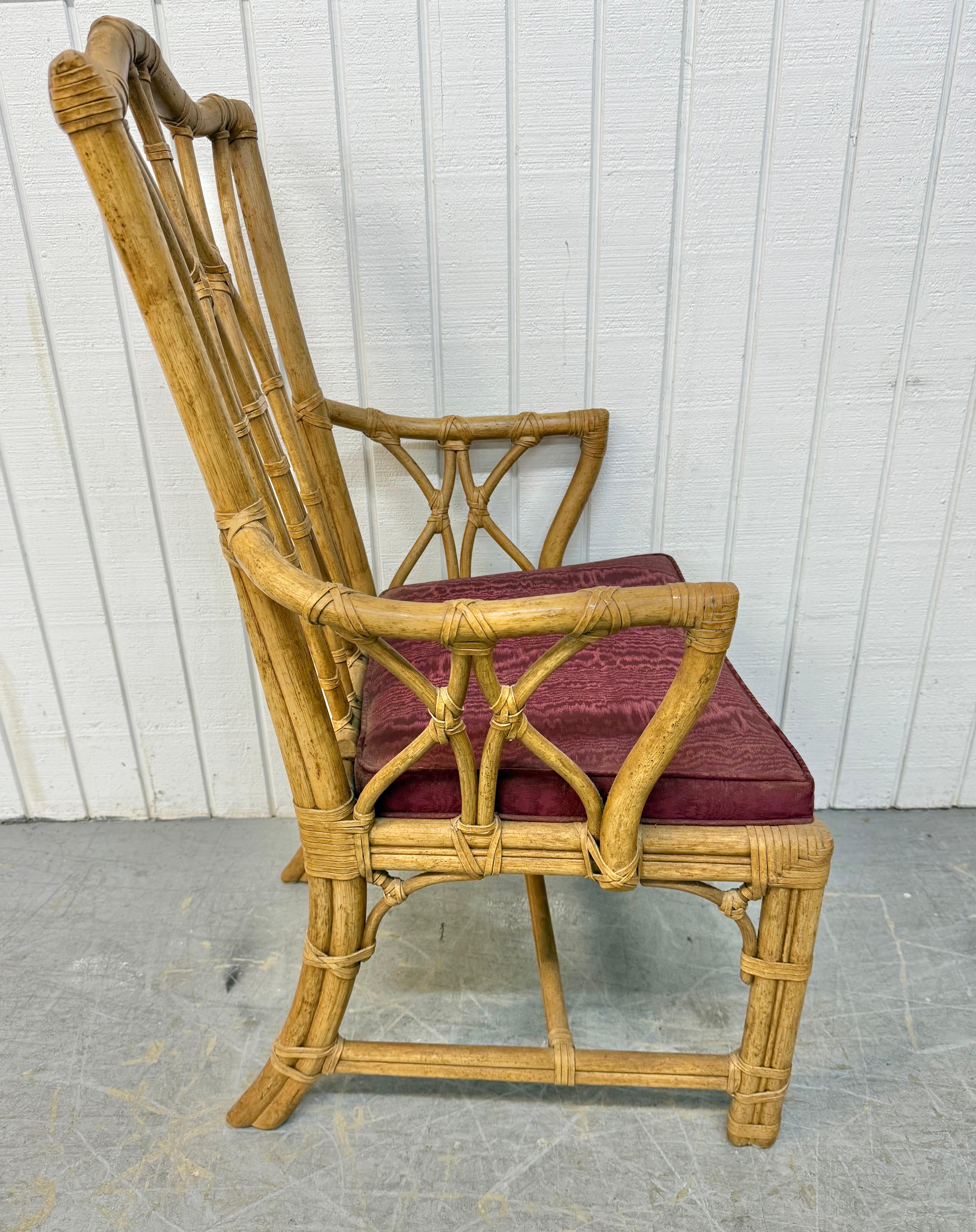 Vintage Henredon Faux Bamboo Esszimmerstühle - Satz von 8 im Angebot 1