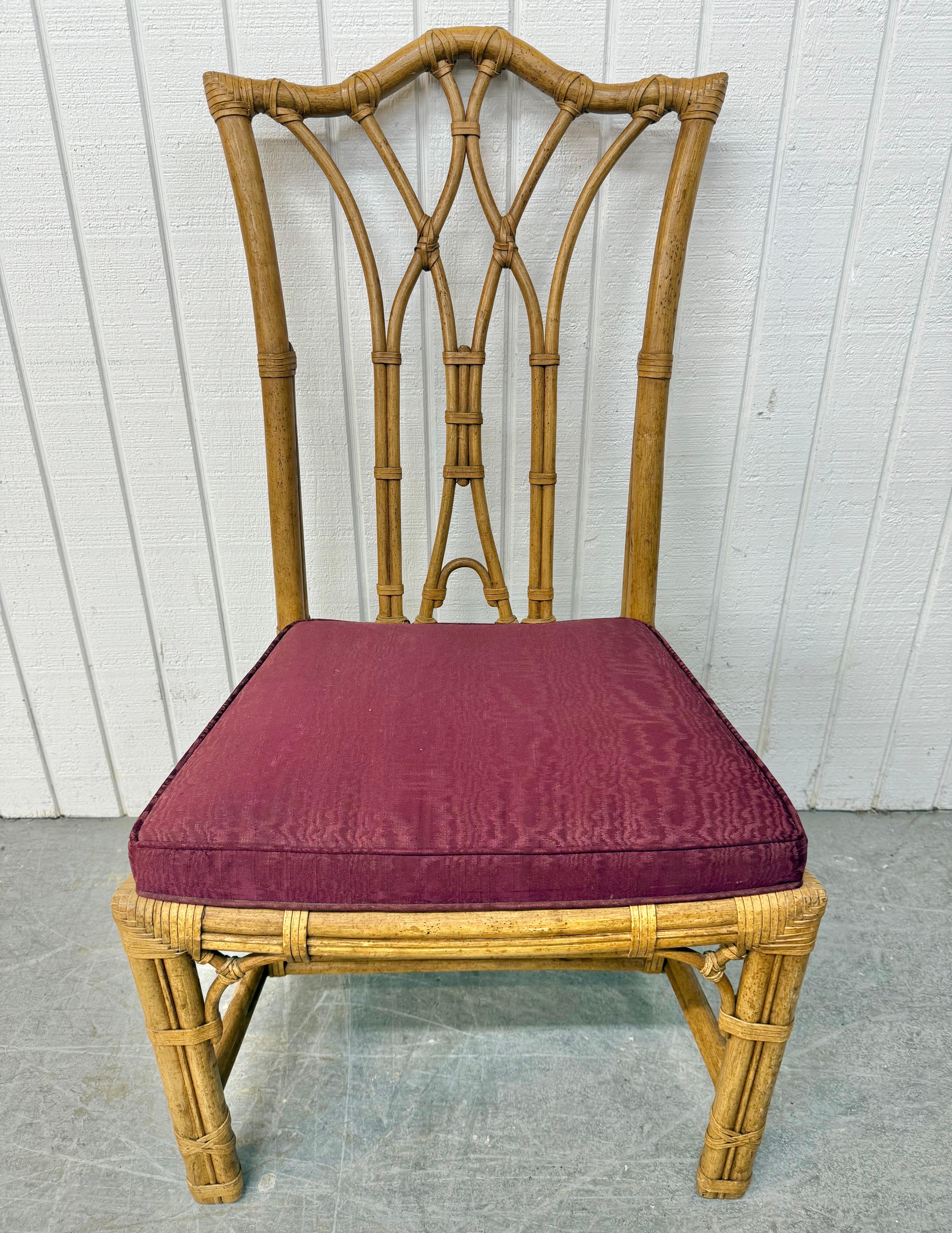 Vintage Henredon Faux Bamboo Esszimmerstühle - Satz von 8 im Angebot 3
