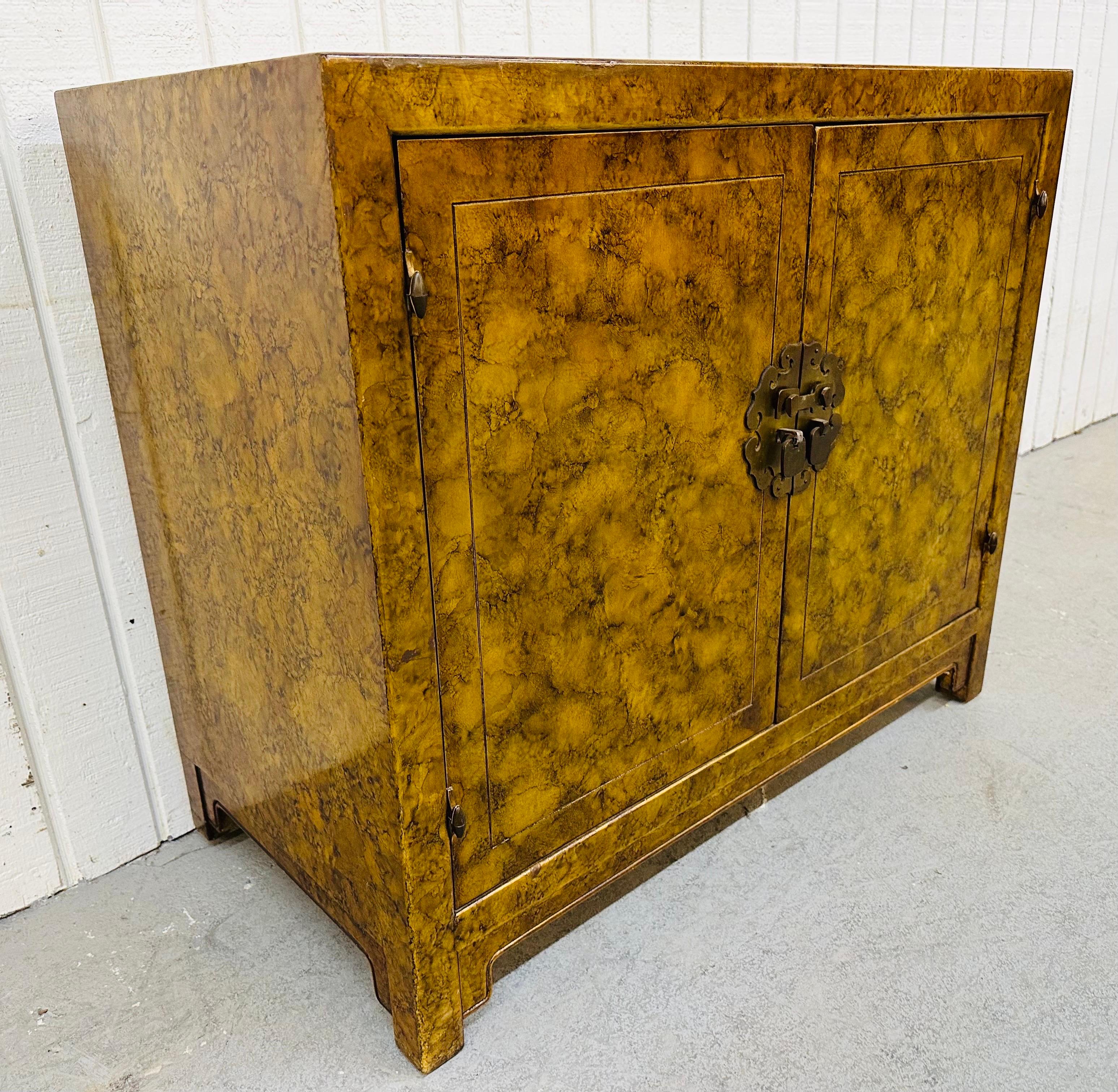 Mid-Century Modern Vintage Henredon Faux Tortoise Shell Commode