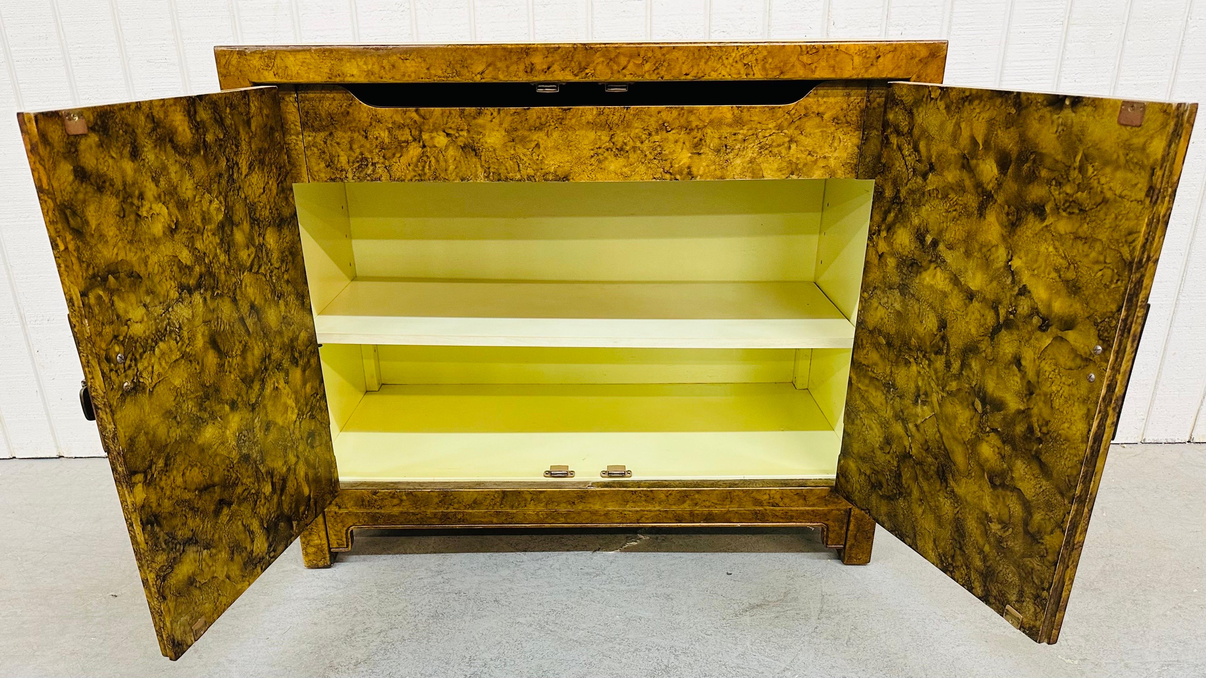 20th Century Vintage Henredon Faux Tortoise Shell Commode
