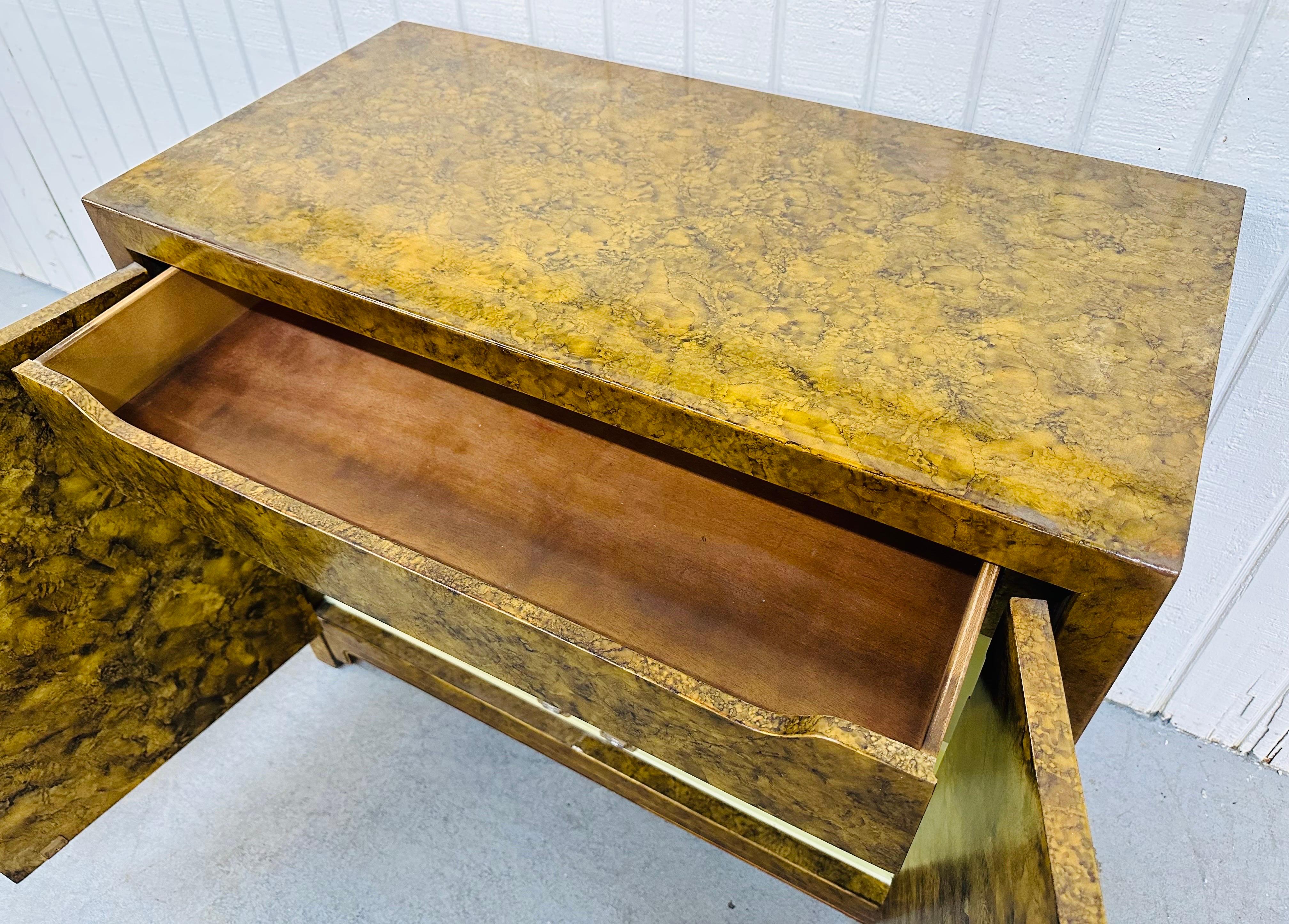 Vintage Henredon Faux Tortoise Shell Commode 1
