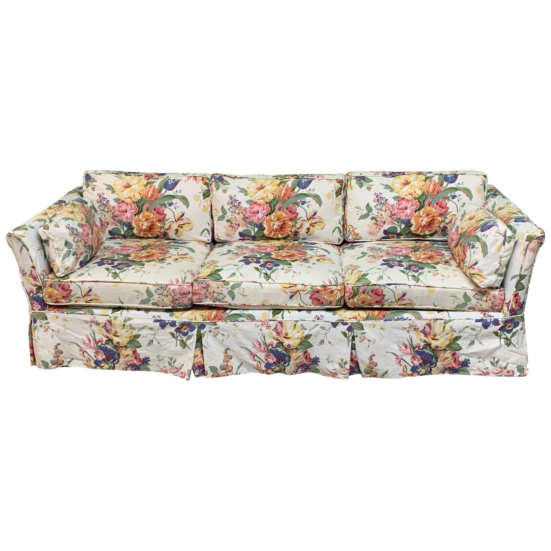 Vintage Henredon Ralph Lauren Floral Print Sofa