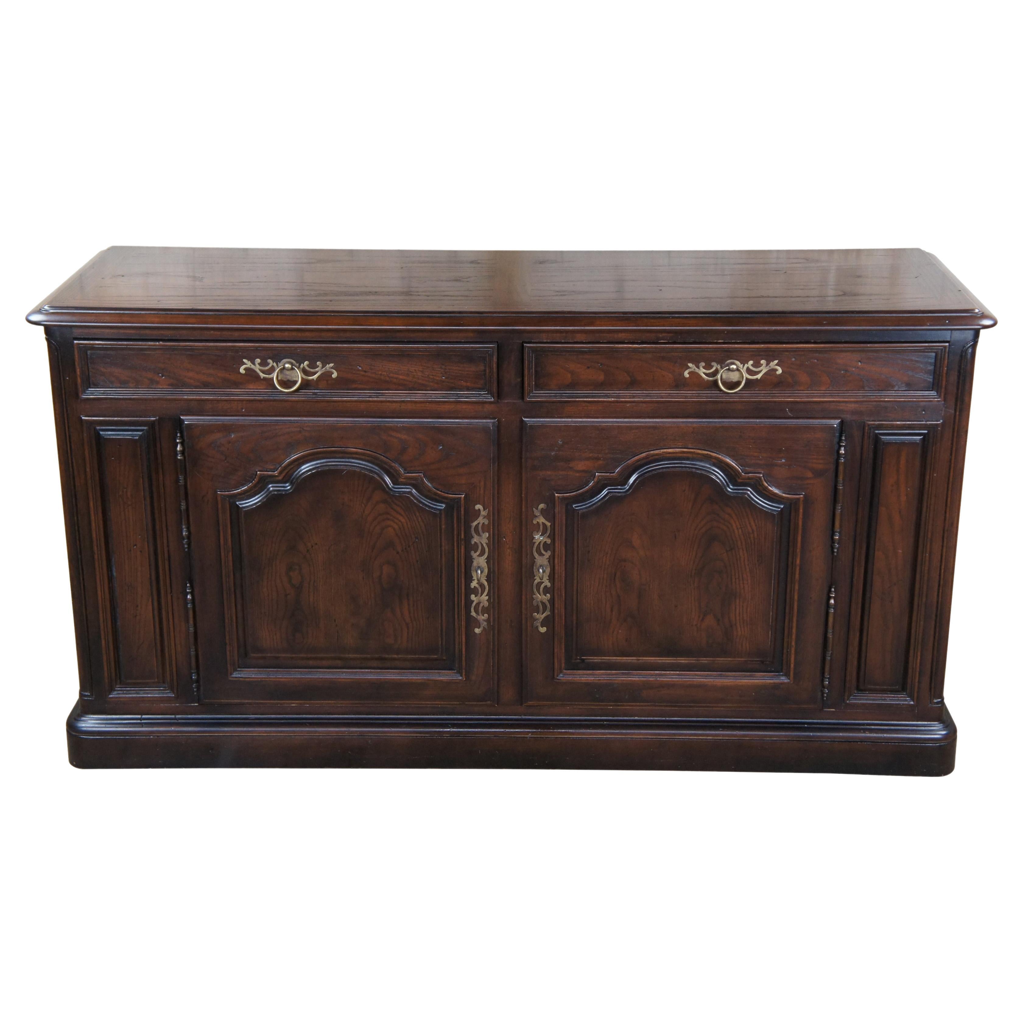 Vintage Henredon Four Centuries French Country Provincial Oak Buffet Sideboard  For Sale