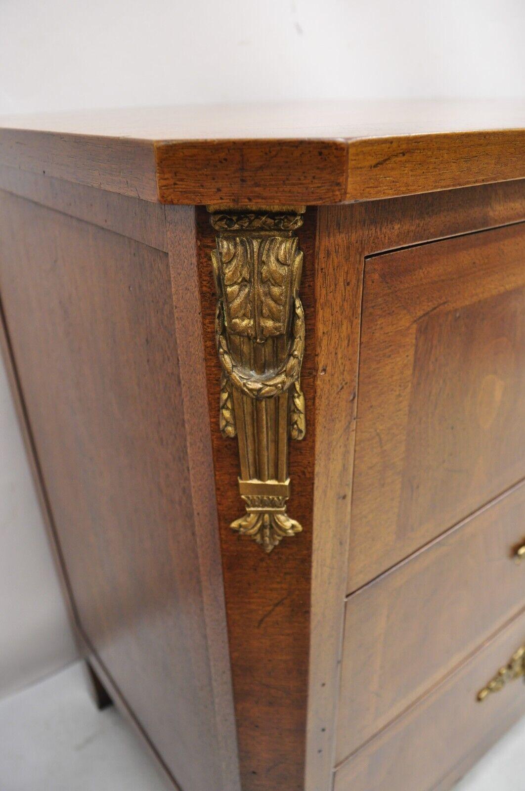 Vintage Henredon French Louis XV Style Walnut 9 Drawer Triple Dresser 6