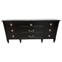Vintage Henredon - Comò nero a 9 cassetti in stile italiano