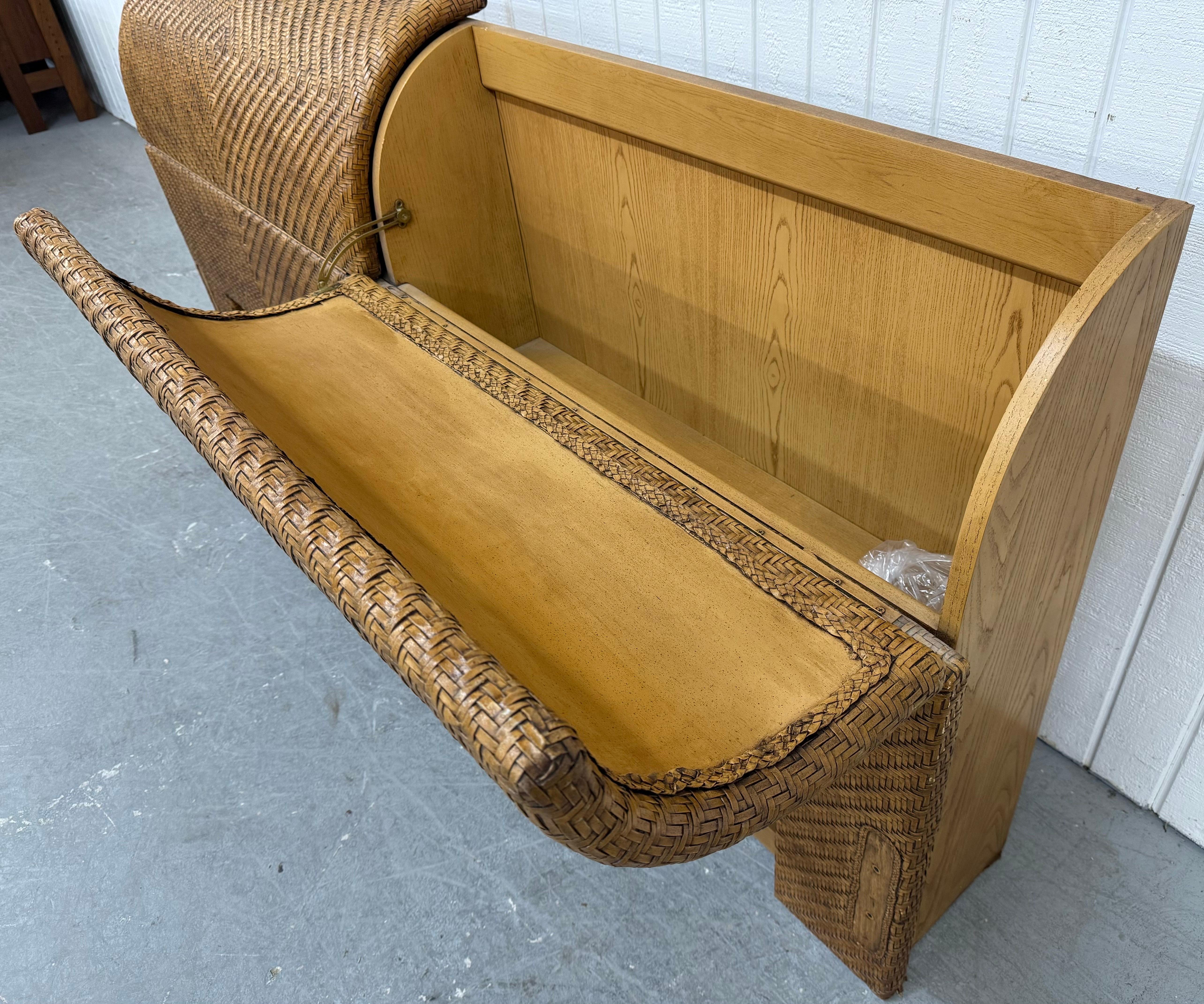 Vintage Henredon Leather King Size Headboard In Good Condition For Sale In Clarksboro, NJ