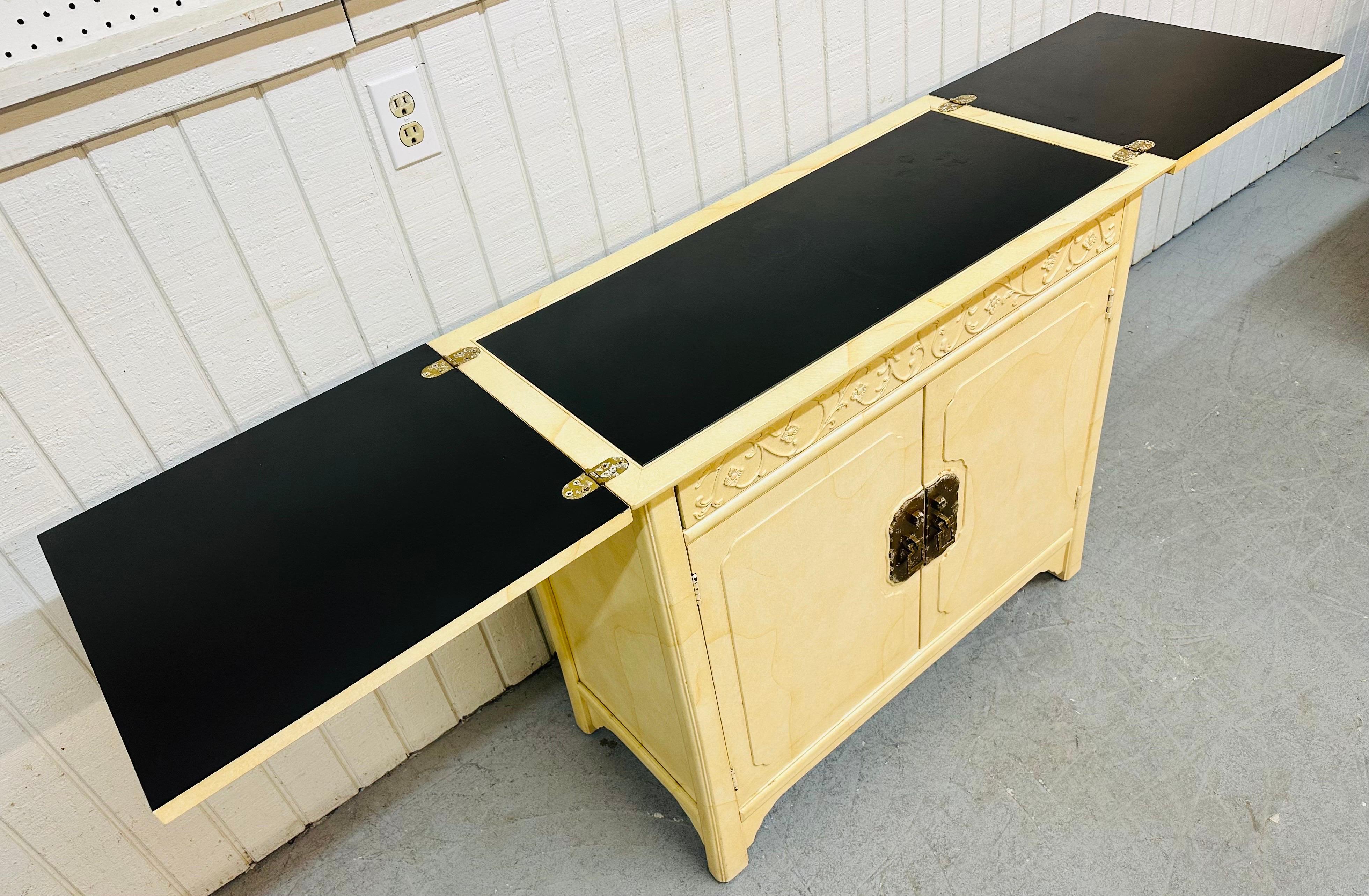 Vintage Henredon “Plan 2” Lacquered Bar Cabinet 1