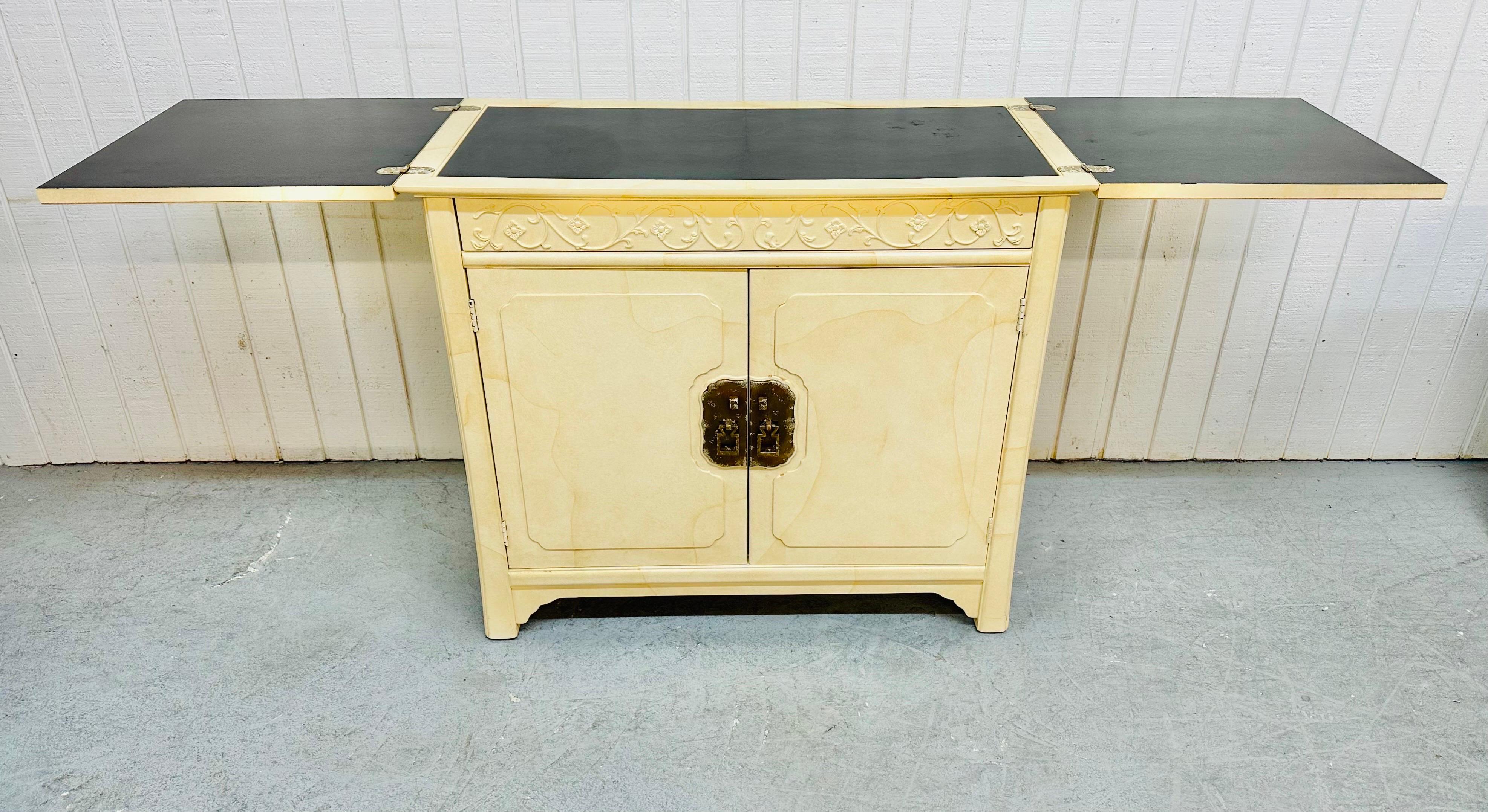 Brass Vintage Henredon “Plan 2” Lacquered Bar Cabinet
