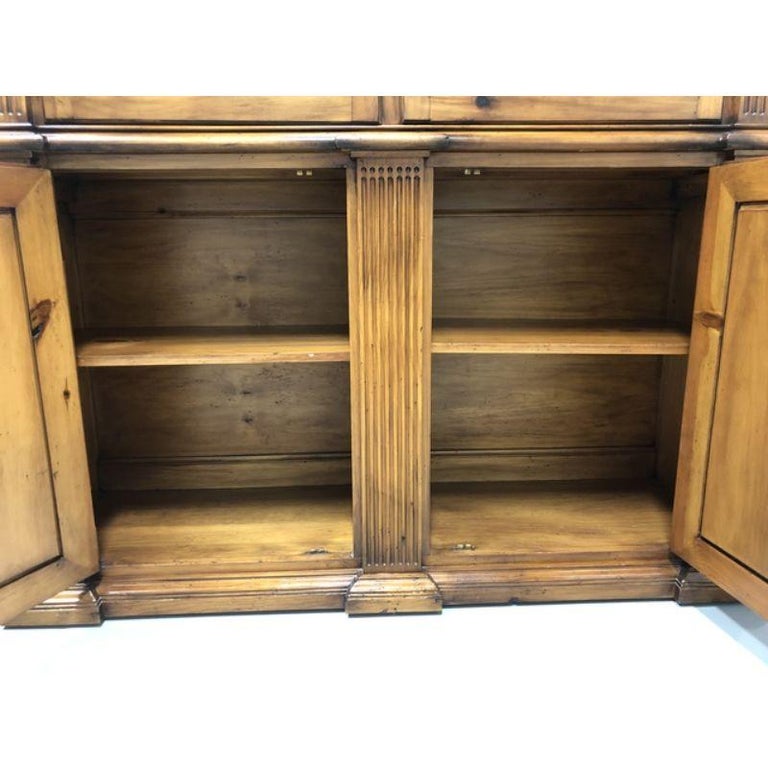 HENREDON Polo Ralph Lauren Distressed Pine Chippendale Style China Cabinet  at 1stDibs | ralph lauren china cabinet, ralph lauren cabinet hardware