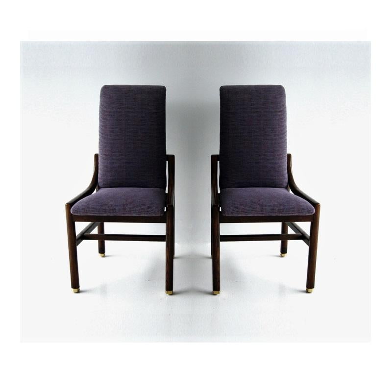 purple fabric dining chairs