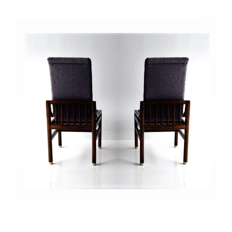 Mid-Century Modern Vintage Henredon Purple Upholstered Dining Chairs, Set of 8
