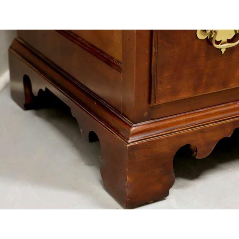 HENREDON Salem Cherry Chippendale Style Large Armoire w/ Ogee Bracket Feet In Good Condition In Charlotte, NC