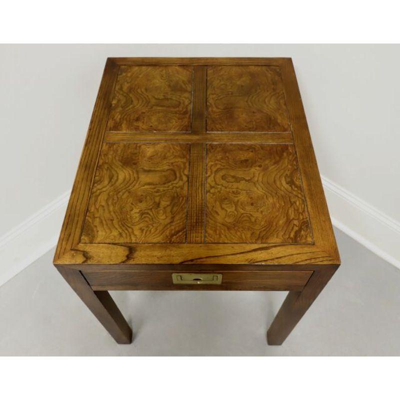 HENREDON Scene One Campaign Style End Side Table In Good Condition In Charlotte, NC