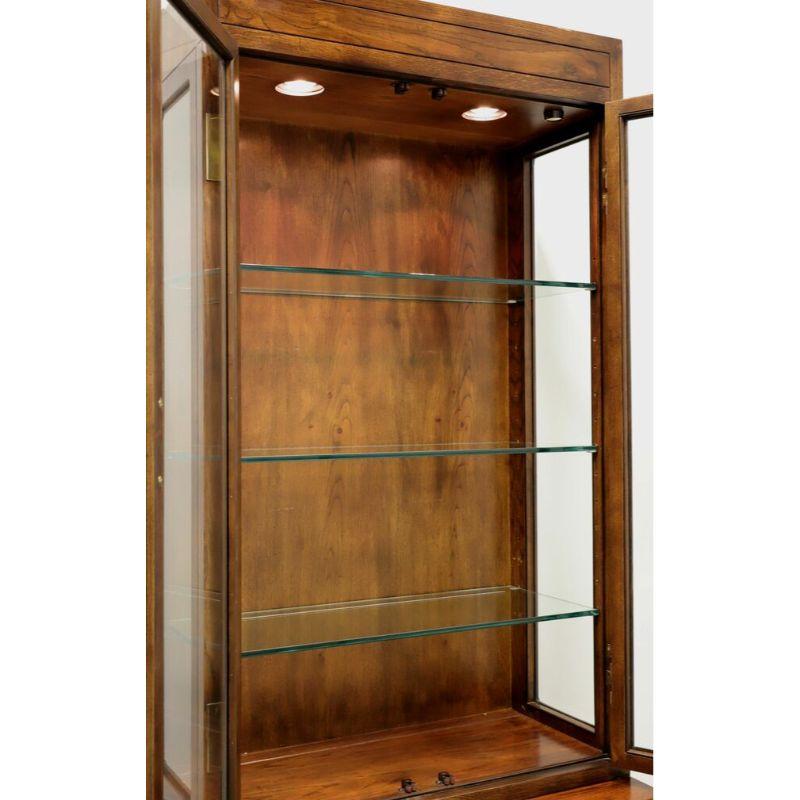 20th Century HENREDON Scene One Campaign Style Narrow Curio China Display Cabinet - A