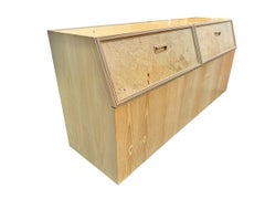 Vintage Henredon Scene Two Olive Wood Queen Size Headboard