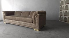 Vintage Henredon Sofa with Brass Feet