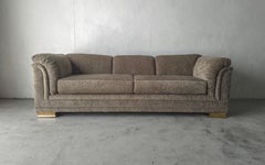 Vintage Henredon Sofa with Brass Feet
