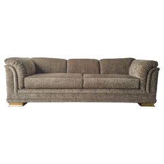 Vintage Henredon Sofa with Brass Feet