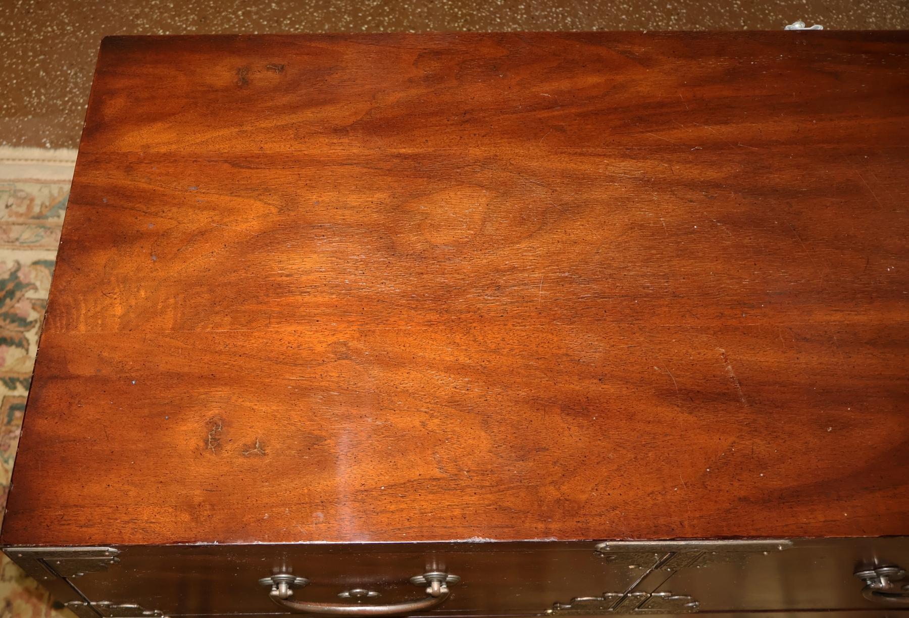 Vintage Henredon Tansu Asian Campaign Style Chest of Drawers Dresser For Sale 2