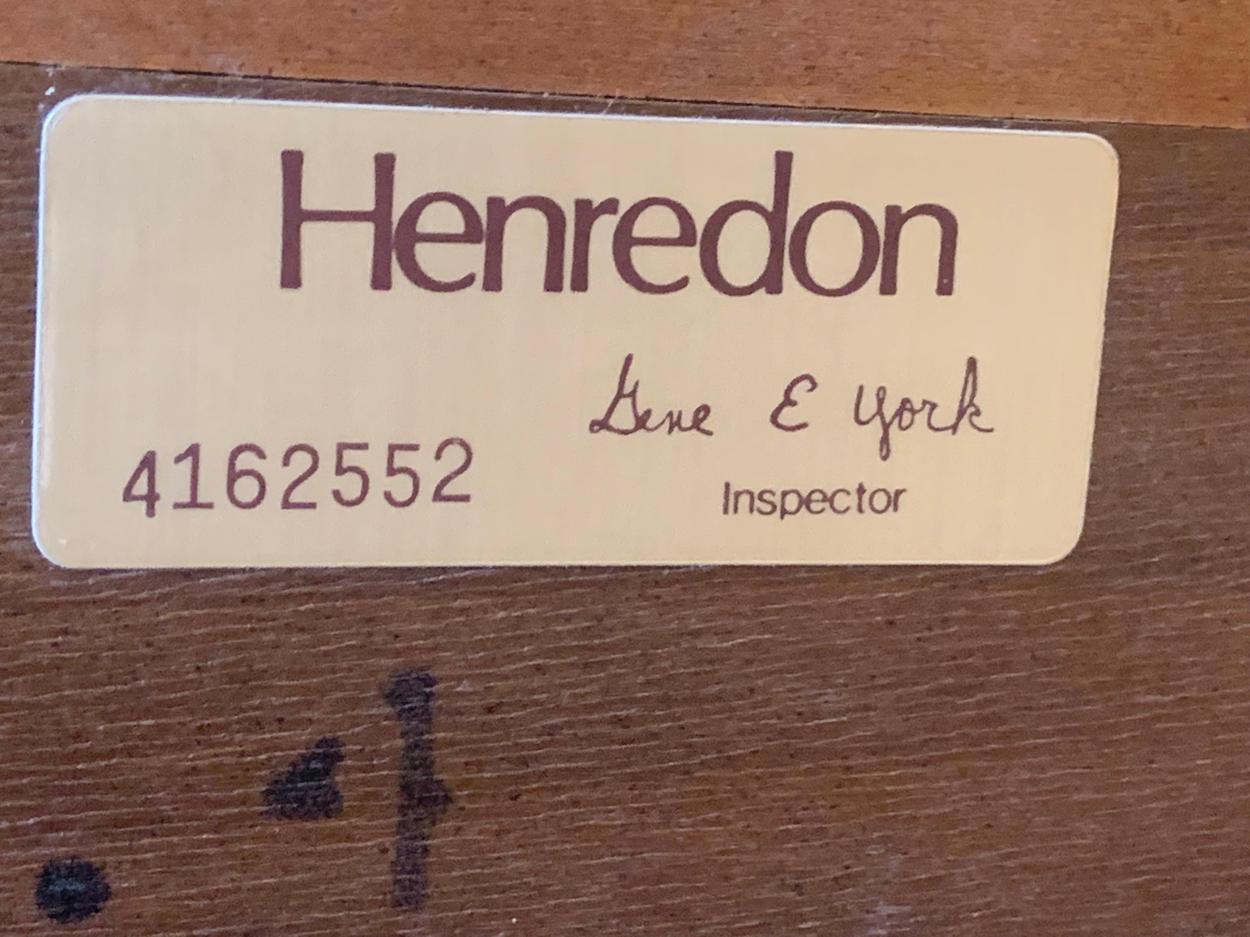 Vintage Henredon USA Campaign Two Door Oak & Brass Hardware Cabinet or Cupboard 11