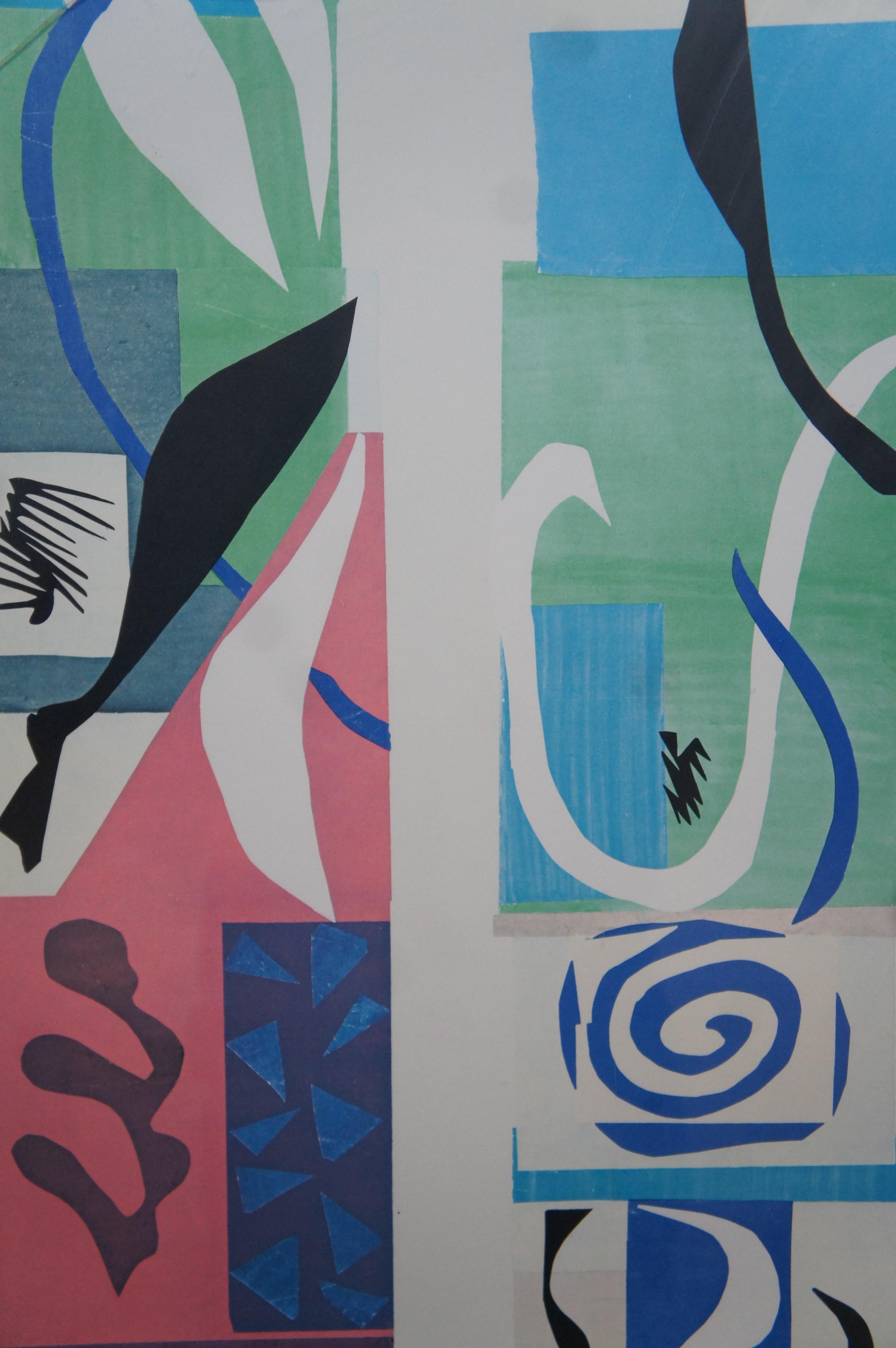 Gerahmter abstrakter Vintage-Druck von Henri Matisse Beasts of Sea National Gallery 43