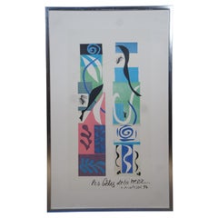 Gerahmter abstrakter Vintage-Druck von Henri Matisse Beasts of Sea National Gallery 43"