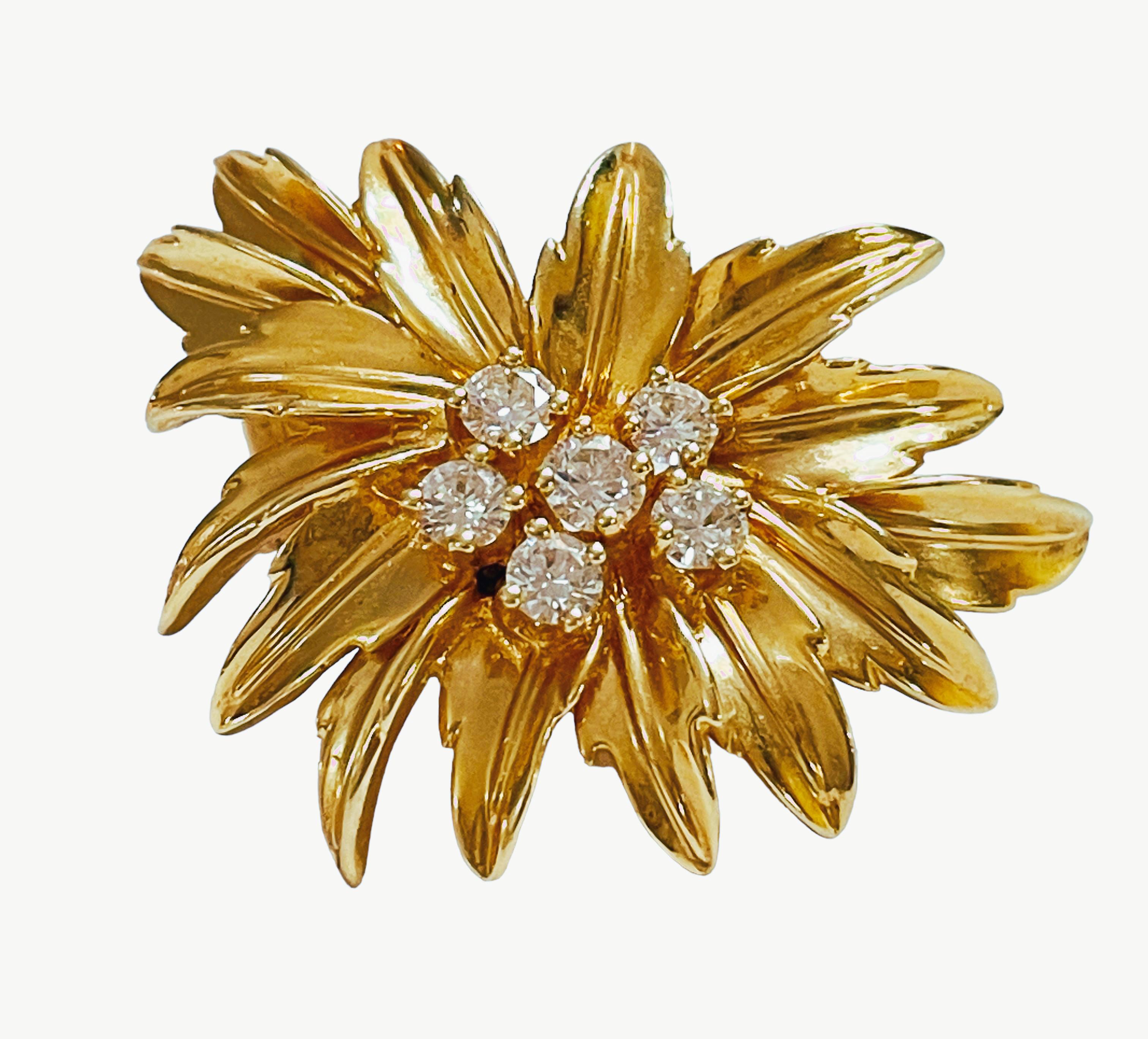 14k Gelbgold & Diamant-Ohrringe von Henry Dankner & Sons 4