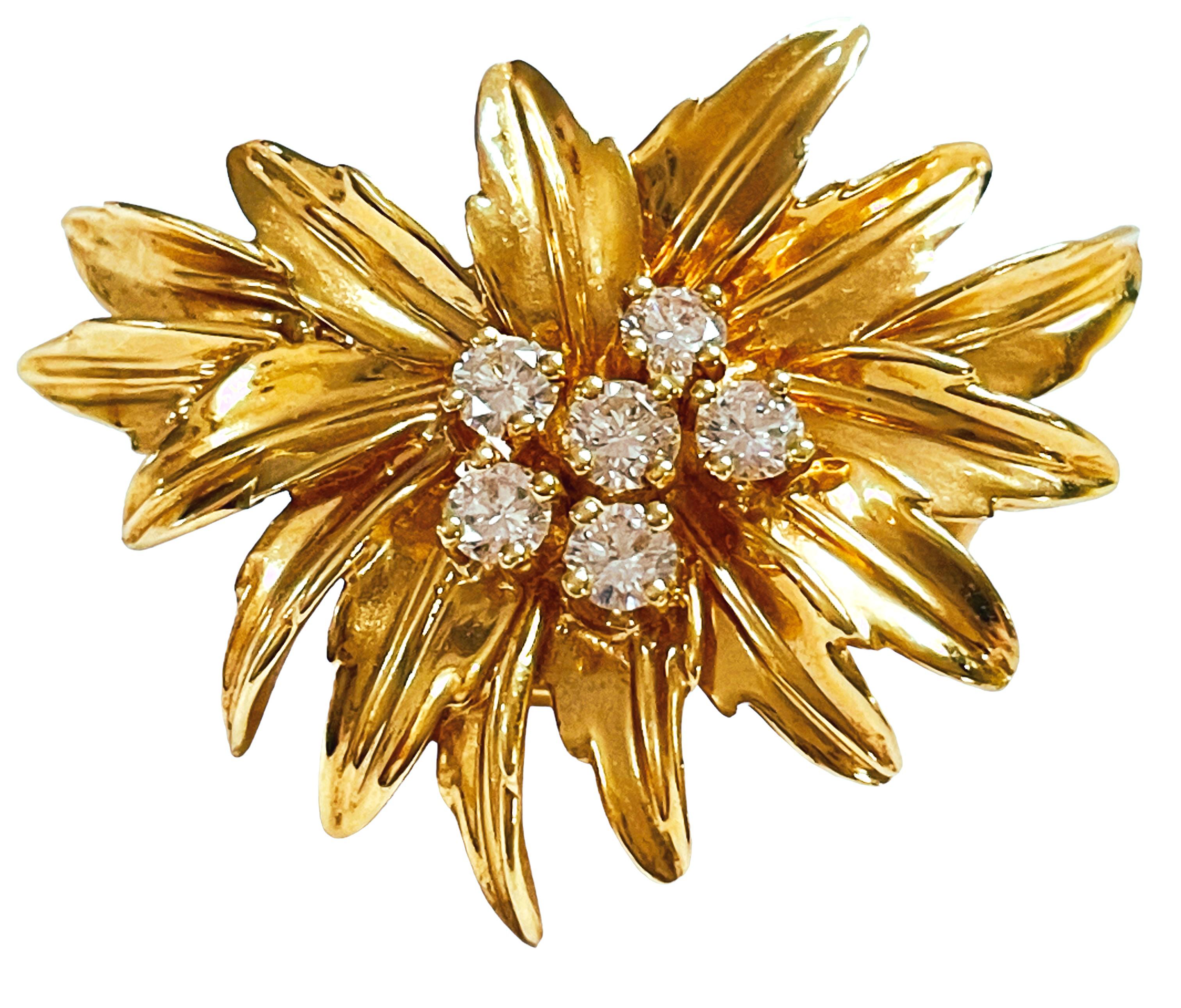 Vintage Henry Dankner & Sons 14k Yellow Gold & Diamond Earrings  5