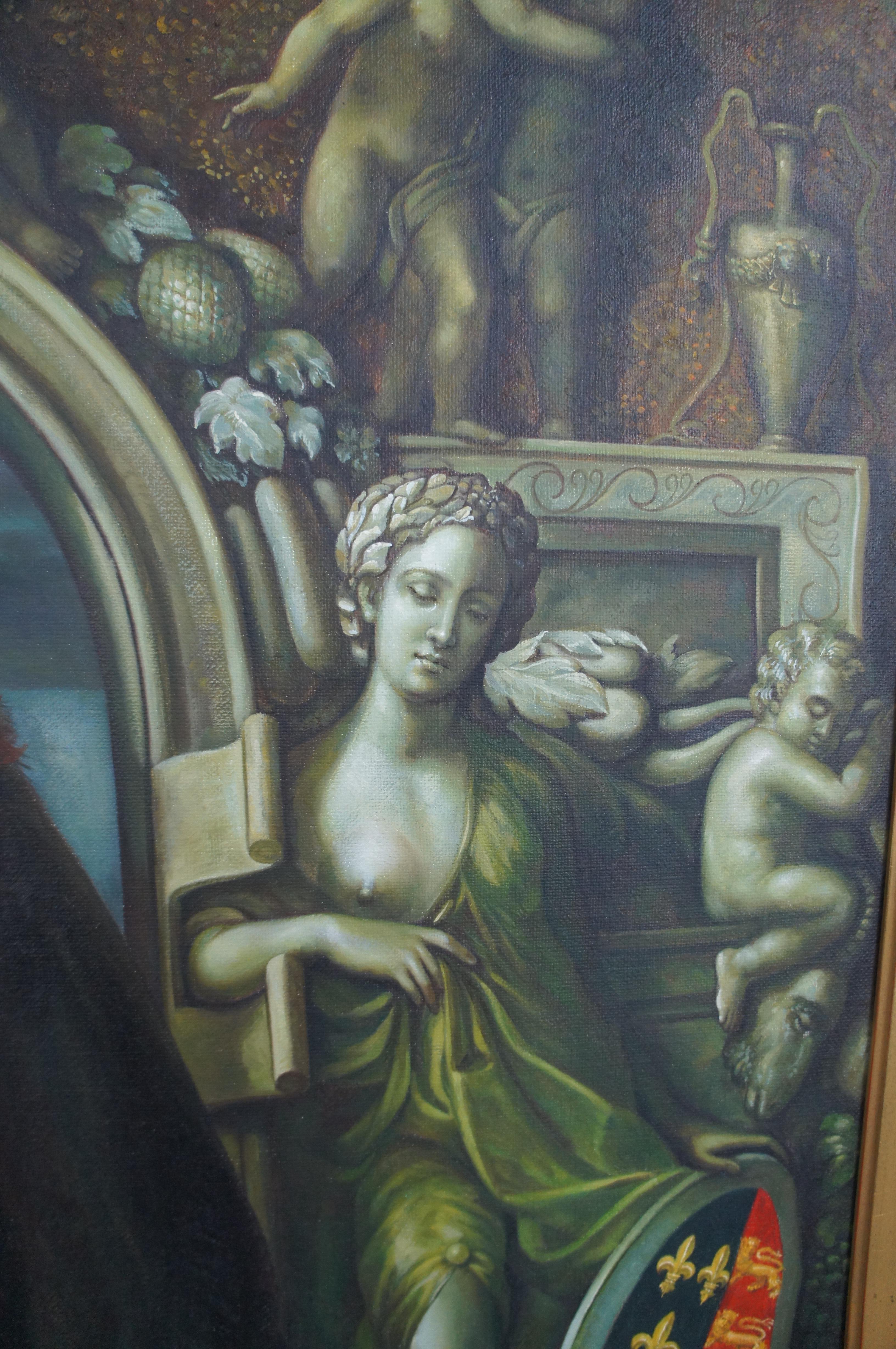 Vintage Henry Howard Earl of Surrey Portrait Gullim Scrotes Oil Painting Framed 2