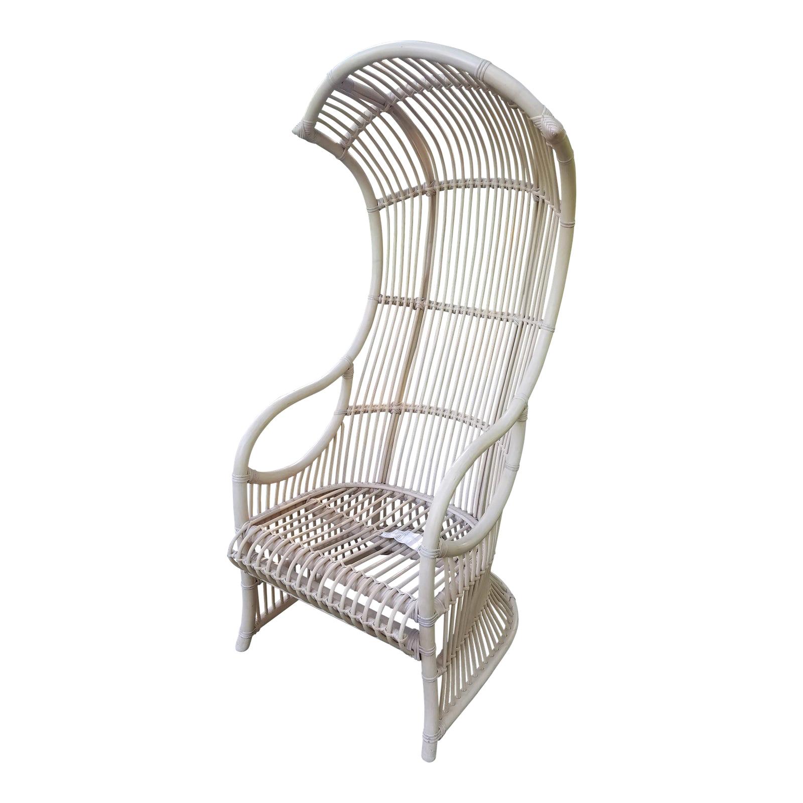 Vintage Henry Olko for Willow and Reed Bent Rattan Canopy Chair