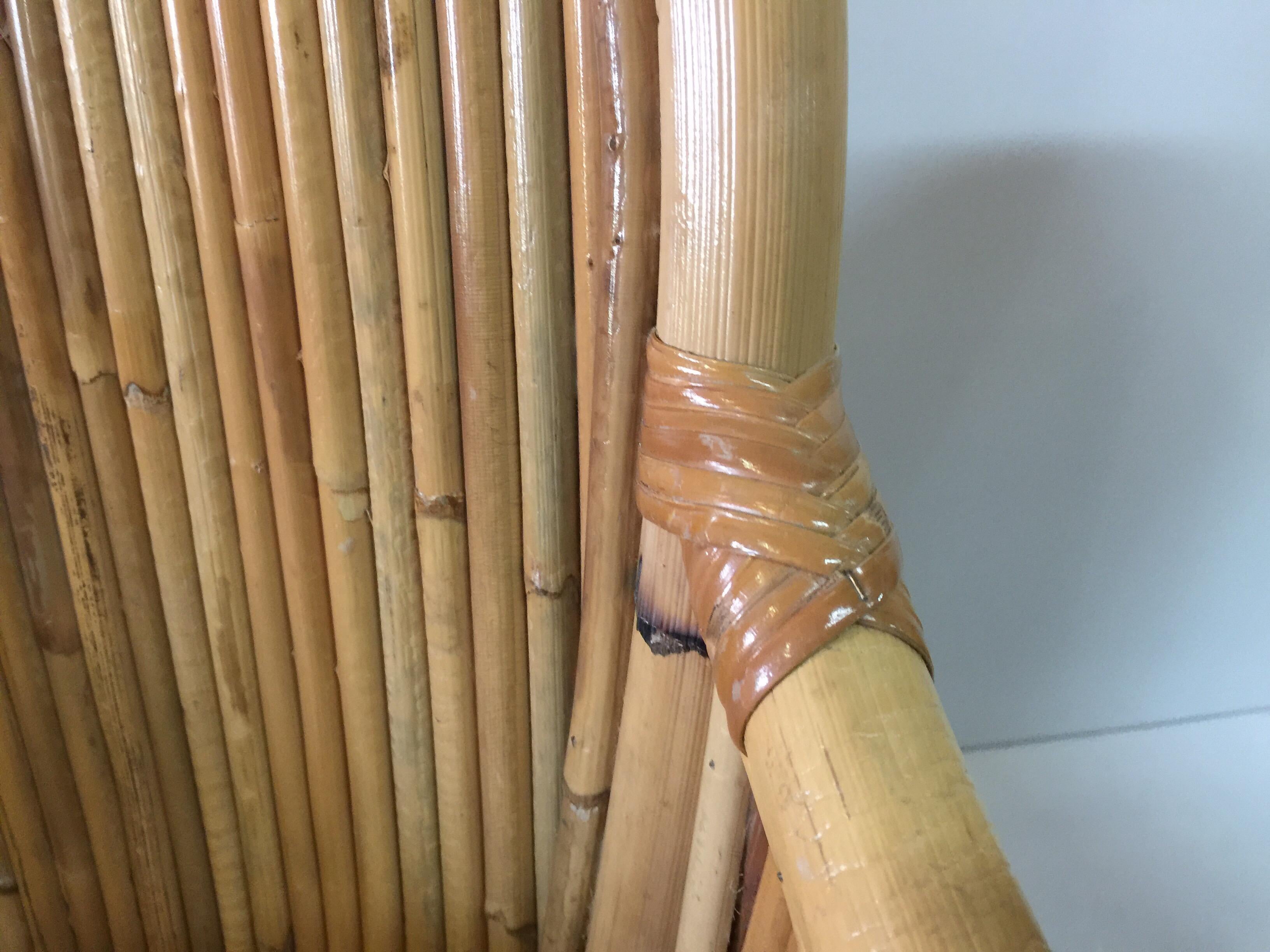 Fin du 20e siècle Henry Olko - Ensemble de 4 chaises en bambou vintage en vente