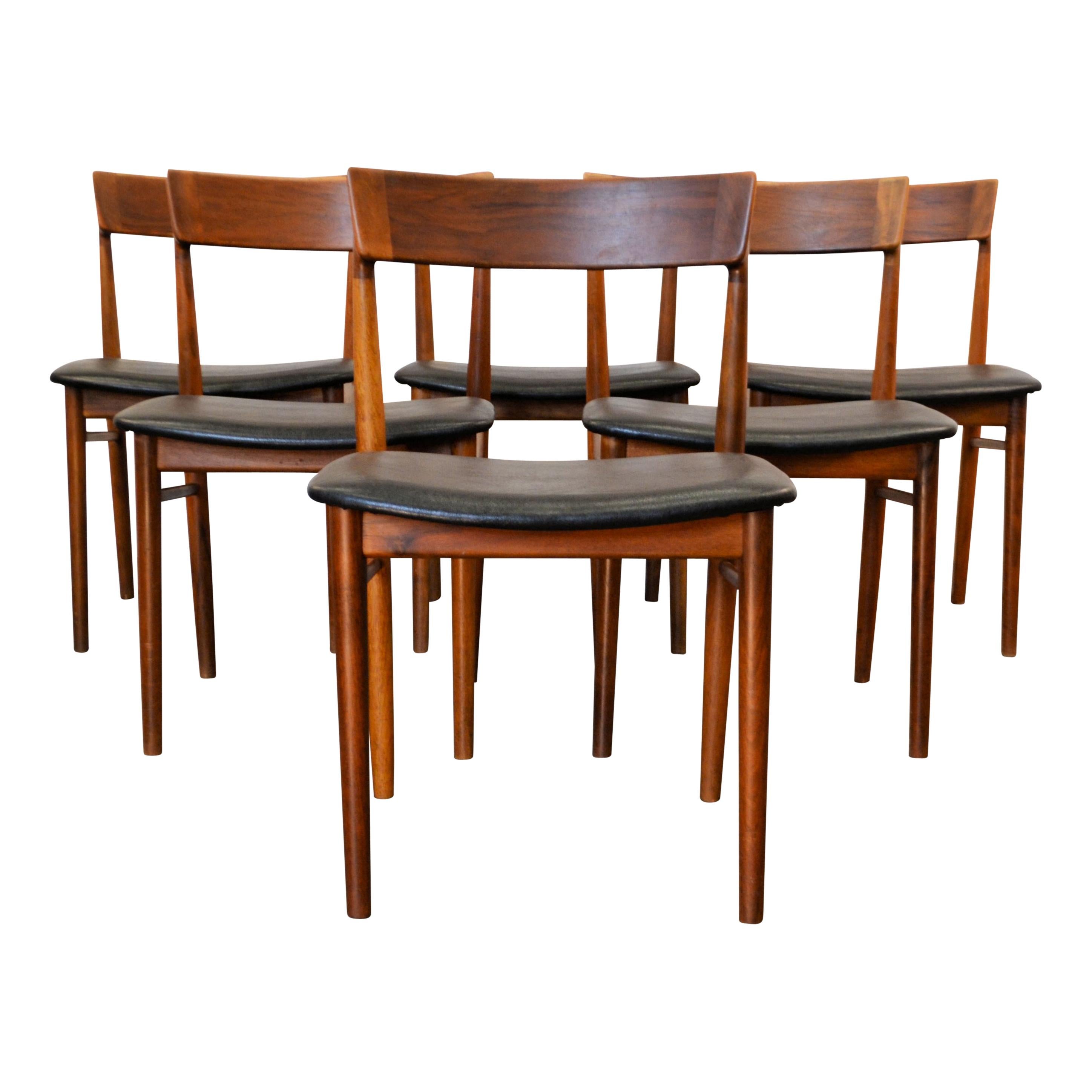 Mid-Century Modern Vintage Henry Rosengren Rosewood Dining Chairs For Sale