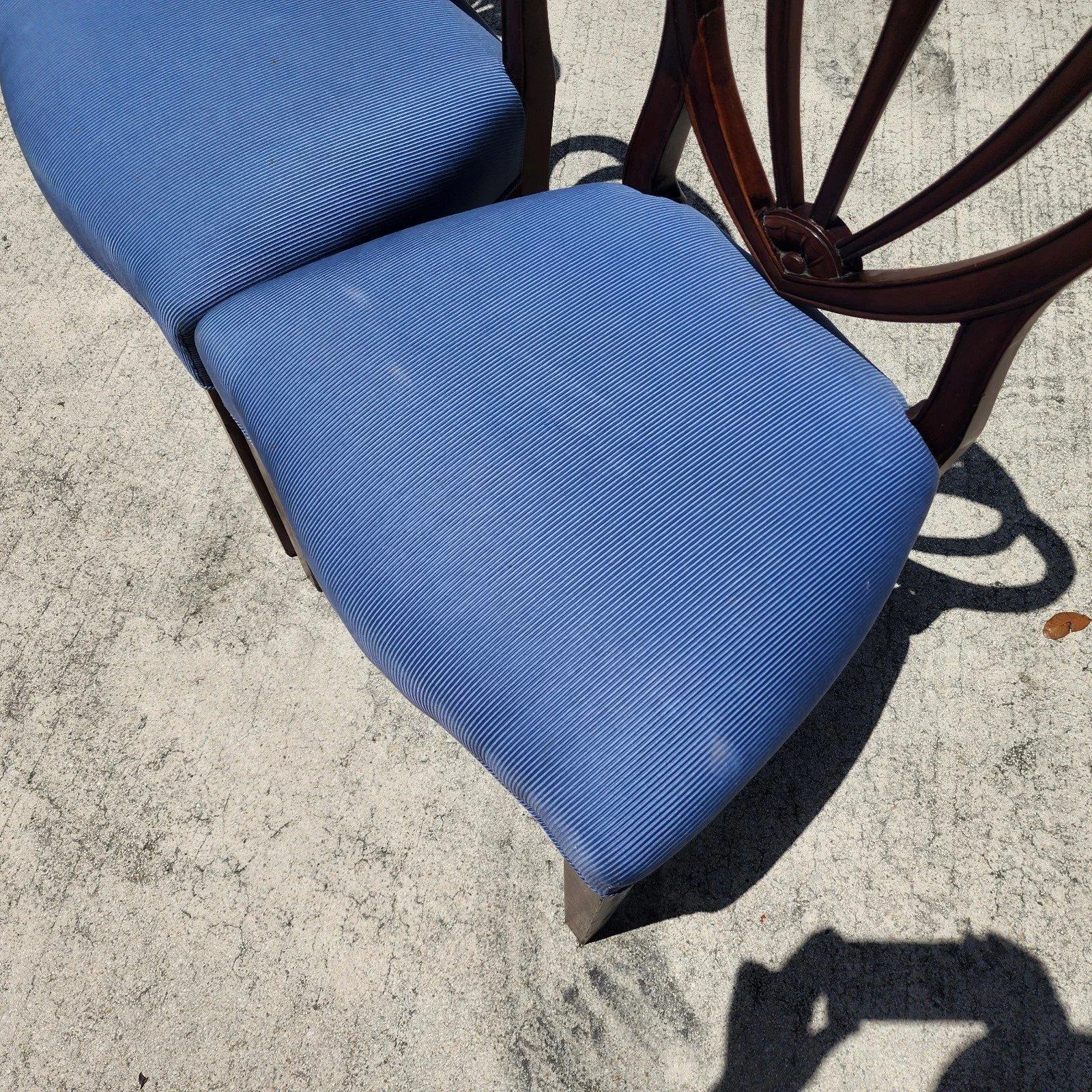 Vintage Hepplewhite Dining Chairs Set of 6 For Sale 8