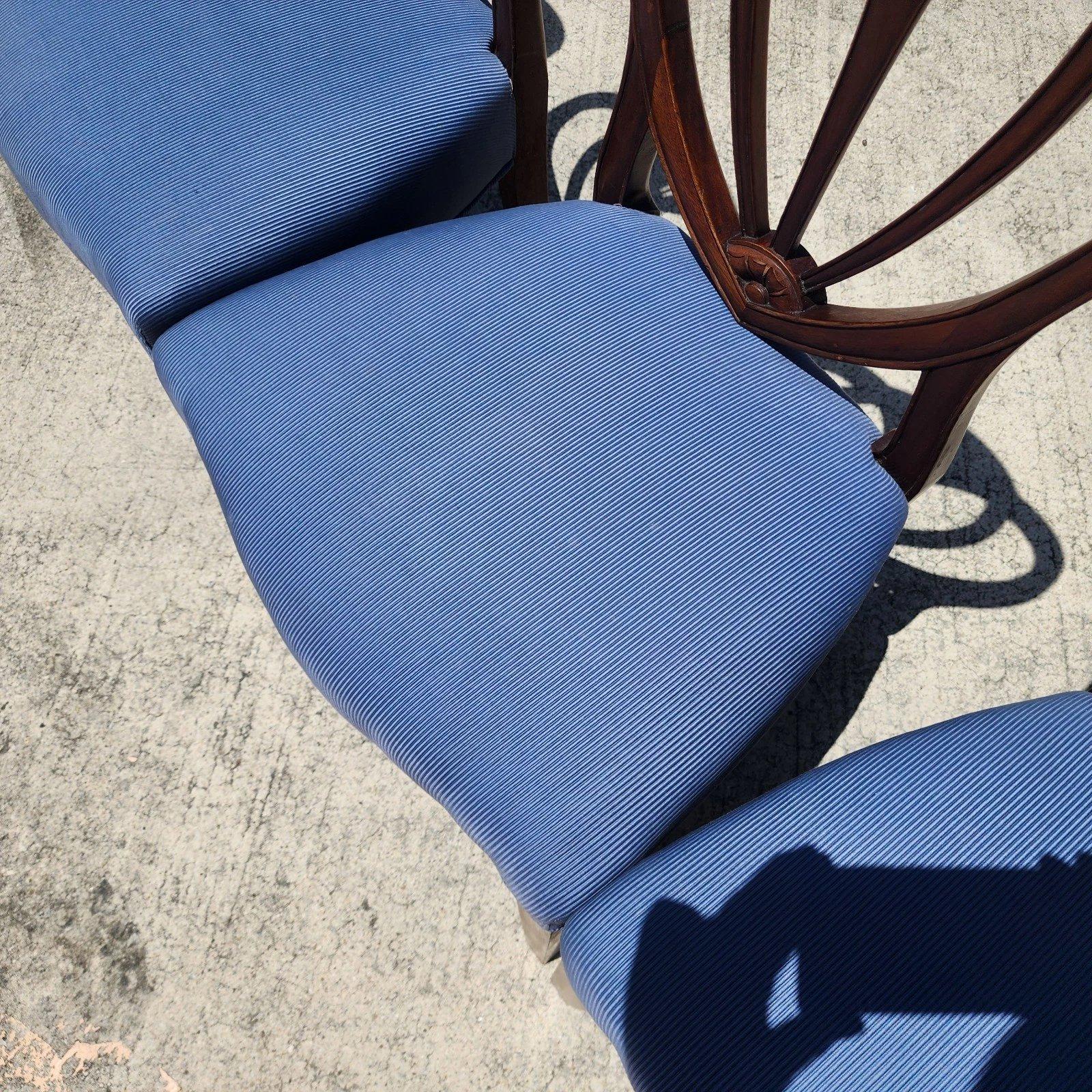 Vintage Hepplewhite Dining Chairs Set of 6 For Sale 10