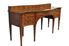 Vintage Hepplewhite Sheraton Mahogany Serpentine Buffet Sideboard attr. Baker