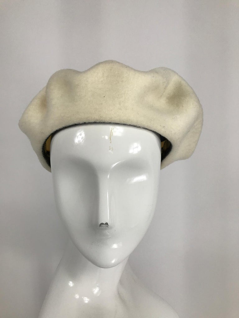 Vintage Herbert Johnson London Off White Wool Beret 1970s For Sale at 1stDibs herbert johnson