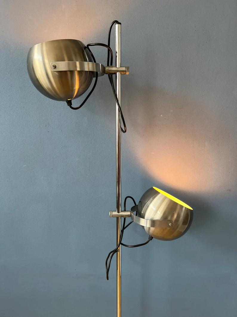 20th Century Vintage Herda Eyeball Floorlamp Space Age Lamp Mid Century Lamp, 1970s For Sale