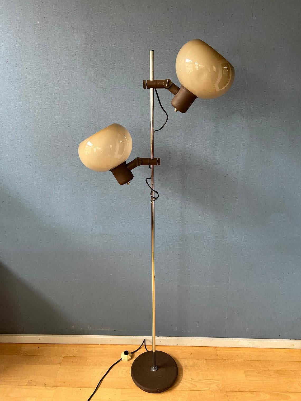 Vintage Herda Mushroom Floor Lamp Space Age Guzzini Style Standing Light, 1970s For Sale 1