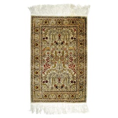 Extremely Fine Turkish Silk Hereke Rug 1'6'' x 2'5''