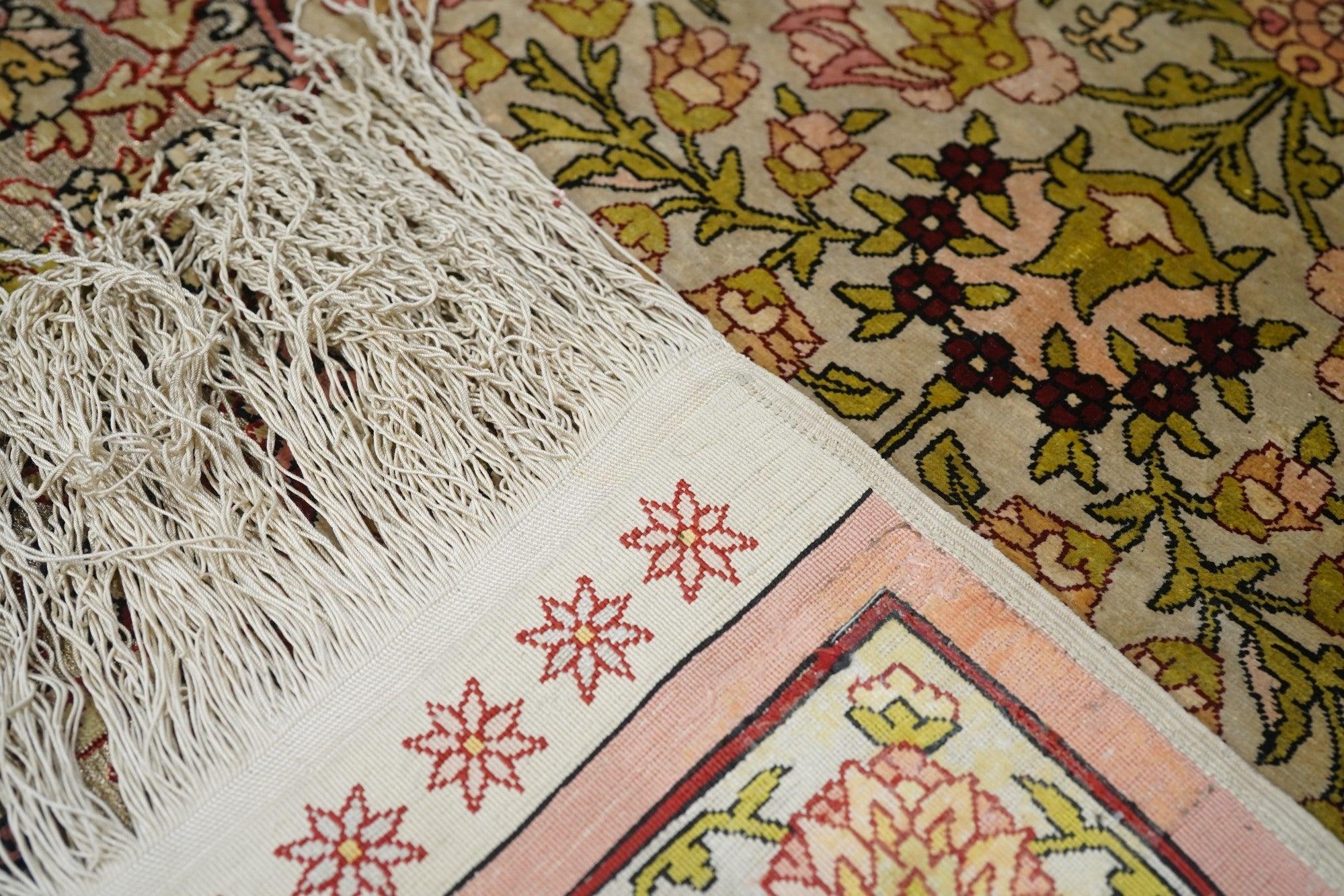 Tappeto Vintage Hereke 6'11'' x 10'3'' in vendita 5