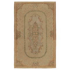 Vintage Hereke Teppich in Gold mit floralen Medaillons und Mustern - Rug
Kilim